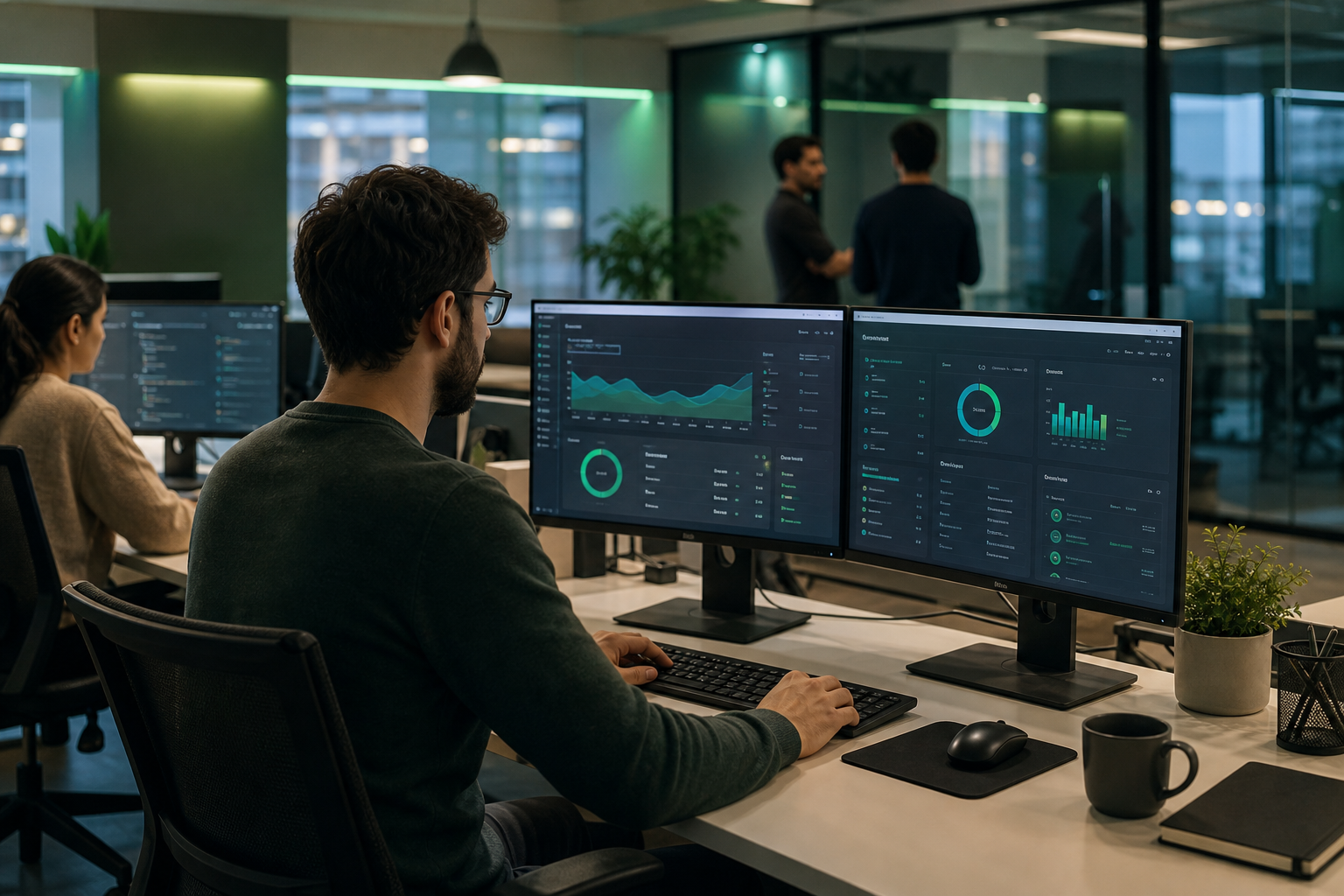 Software workspace representing SaaS and enterprise application support